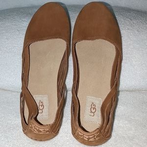 UGG Tan Suede Flats Classic Comfort
